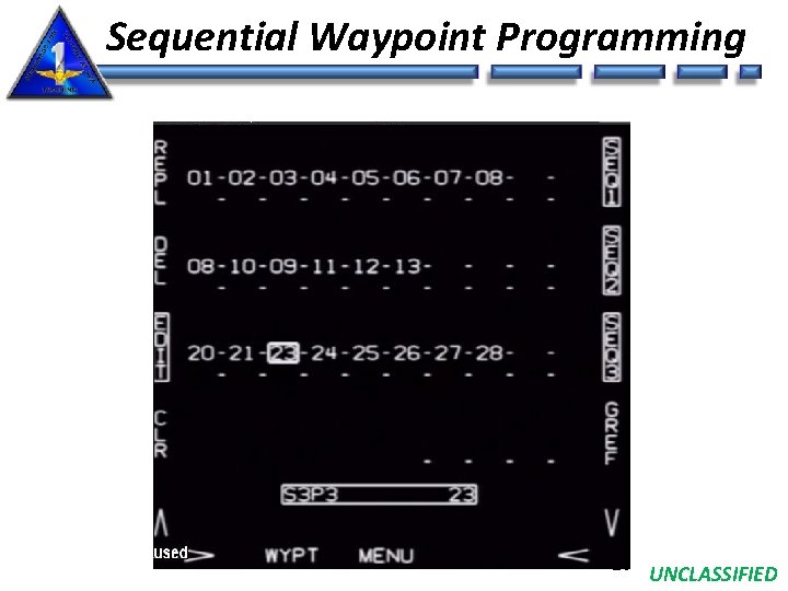 Sequential Waypoint Programming 20 UNCLASSIFIED 