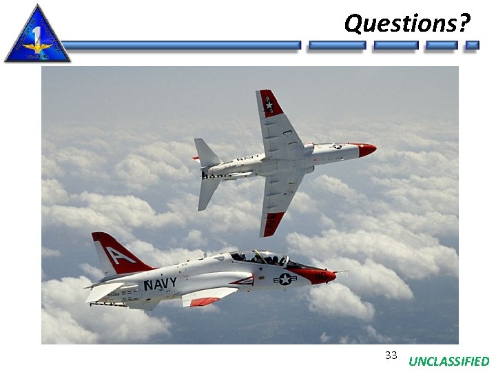 Questions? 33 UNCLASSIFIED 