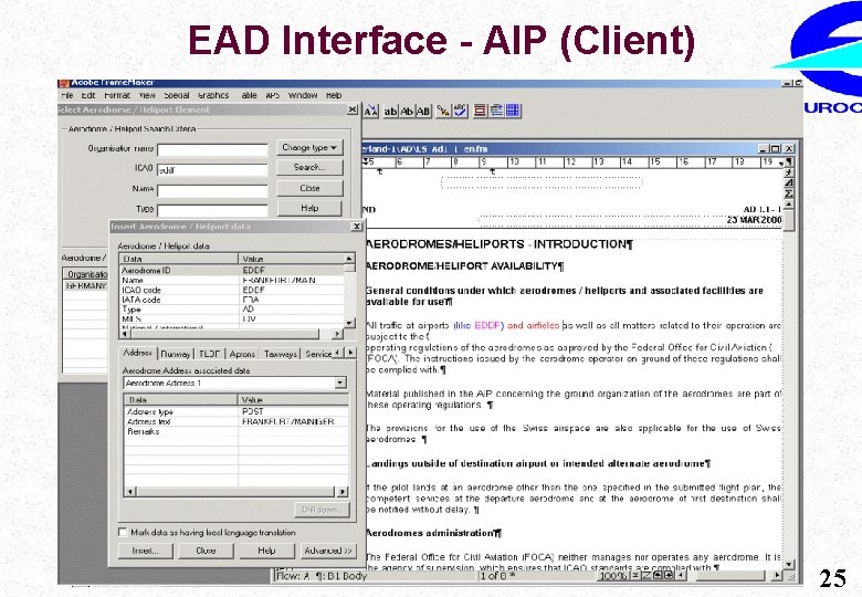 EAD Interface - AIP (Client) AIS Automation 25 
