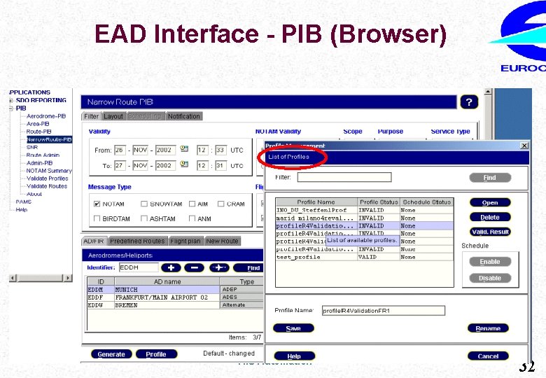 EAD Interface - PIB (Browser) AIS Automation 32 