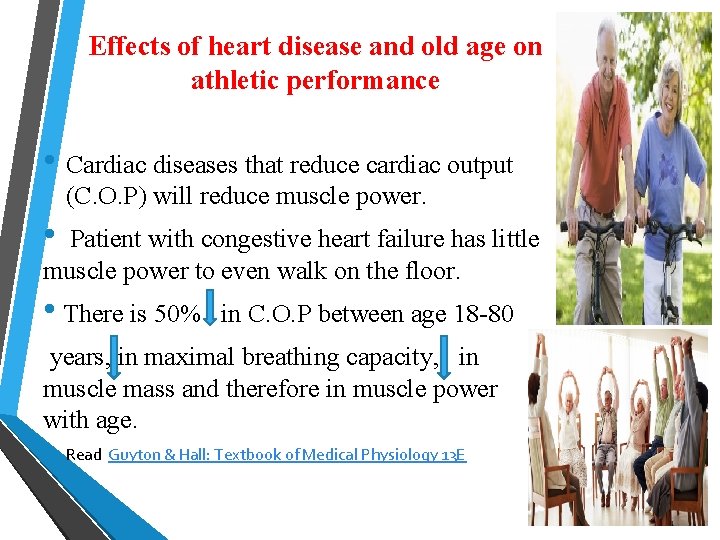 Effects of heart disease and old age on athletic performance • Cardiac diseases that