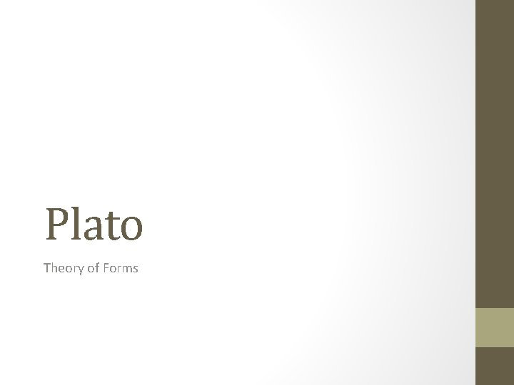 Plato Theory of Forms 