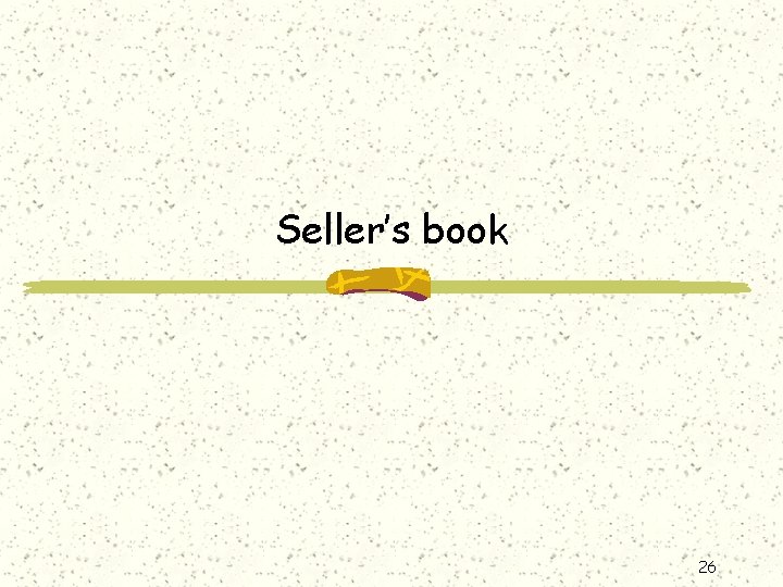 Seller’s book 26 