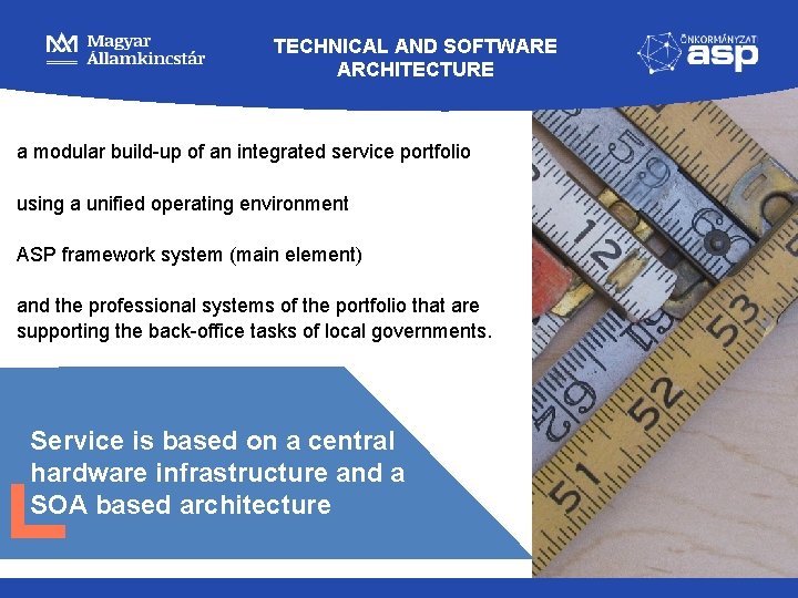 TECHNICAL AND SOFTWARE ARCHITECTURE a modular build-up of an integrated service portfolio using a TECHNICAL AND SOFTWARE ARCHITECTURE a modular build-up of an integrated service portfolio using a