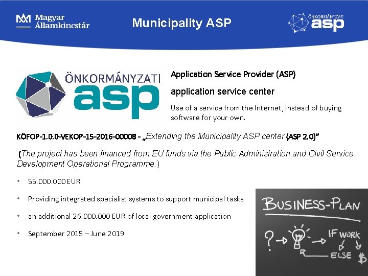Municipality ASP Application Service Provider (ASP) application service center Use of a service from Municipality ASP Application Service Provider (ASP) application service center Use of a service from