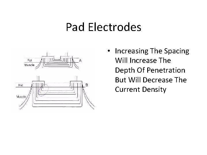 Pad Electrodes • Increasing The Spacing Will Increase The Depth Of Penetration But Will