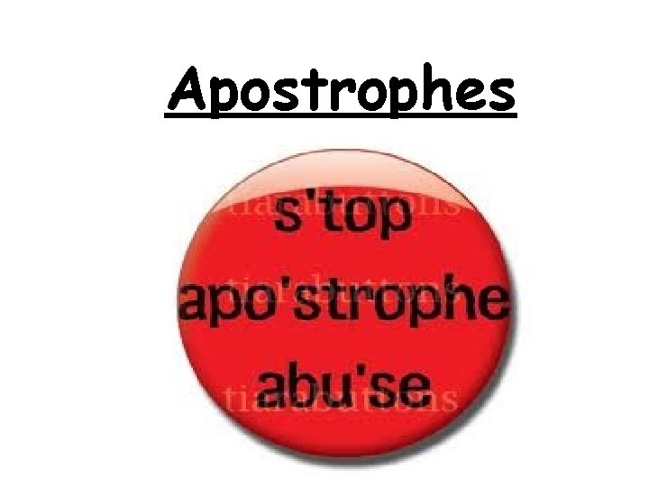 Apostrophes 