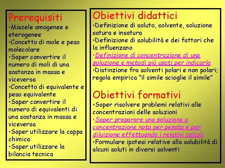 Preparazione Di Una Soluzione A Molarità Nota