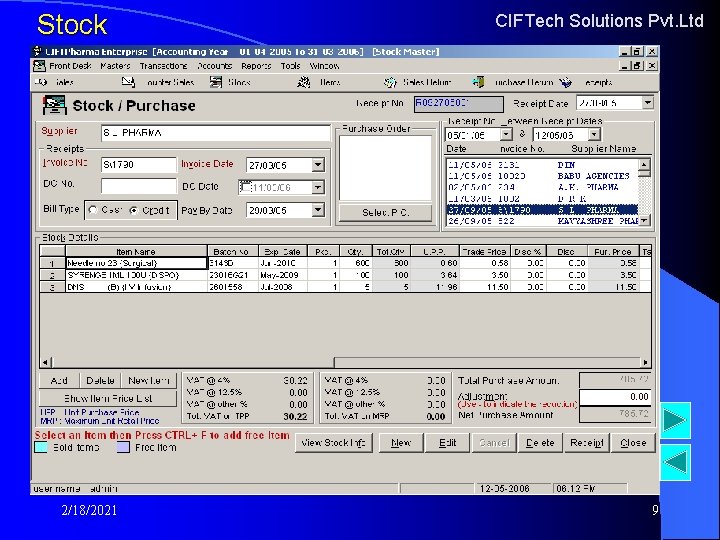 Stock 2/18/2021 CIFTech Solutions Pvt. Ltd 9 Stock 2/18/2021 CIFTech Solutions Pvt. Ltd 9