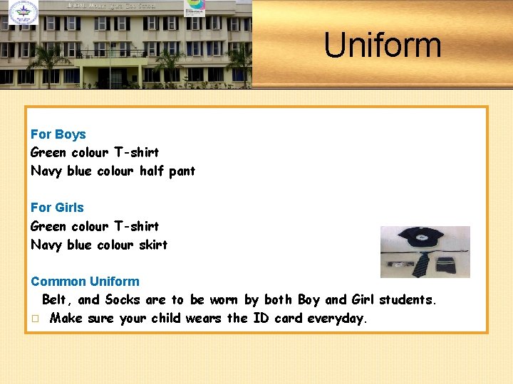 Uniform For Boys Green colour T-shirt Navy blue colour half pant For Girls Green Uniform For Boys Green colour T-shirt Navy blue colour half pant For Girls Green