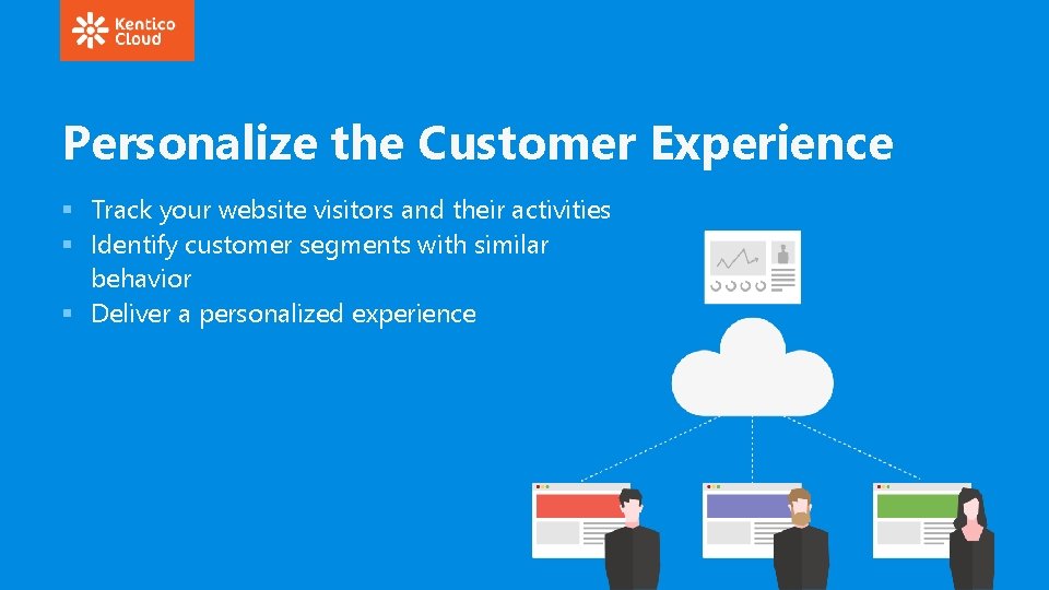 Personalize the Customer Experience § Track your website visitors and their activities § Identify