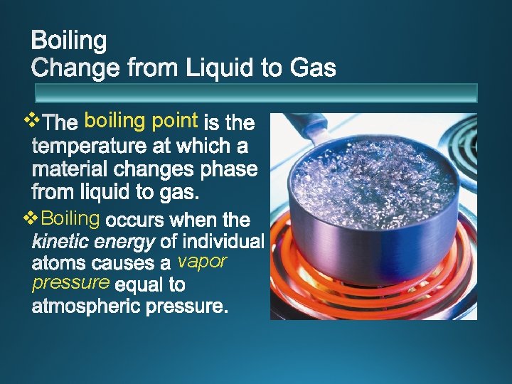 v boiling point v. Boiling pressure vapor 