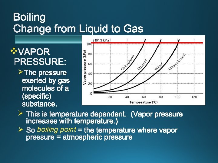 v Ø Ø Ø boiling point 