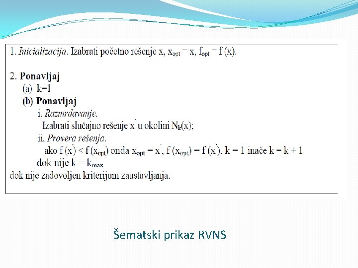 Šematski prikaz RVNS 