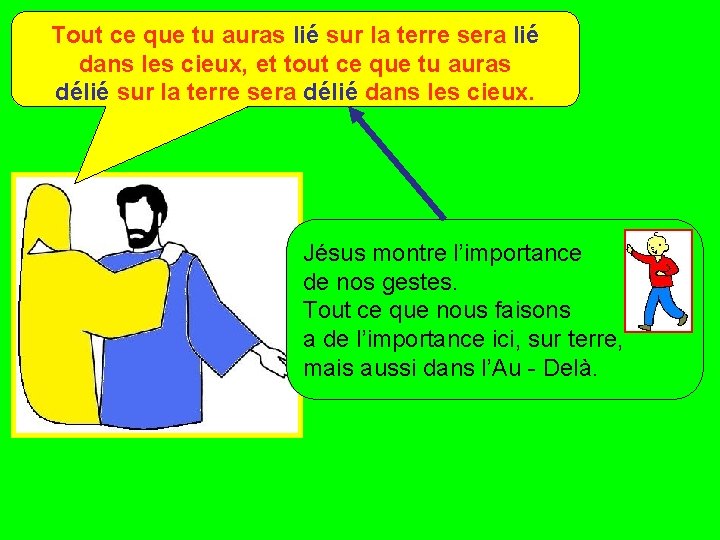 Tout ce que tu auras lié sur la terre sera lié dans les cieux,