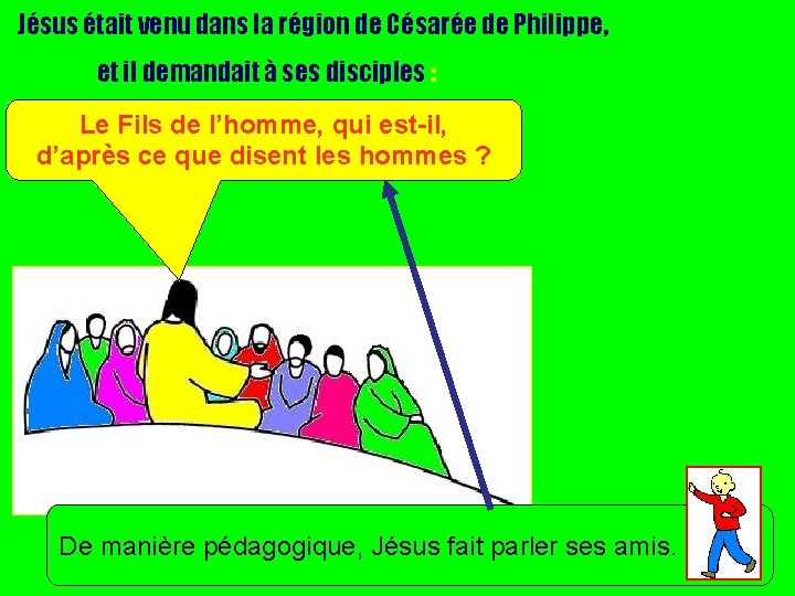 Jésus était venu dans la région de Césarée de Philippe, et il demandait à