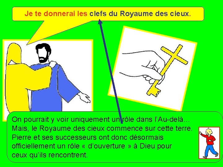 Je te donnerai les clefs du Royaume des cieux. On pourrait y voir uniquement