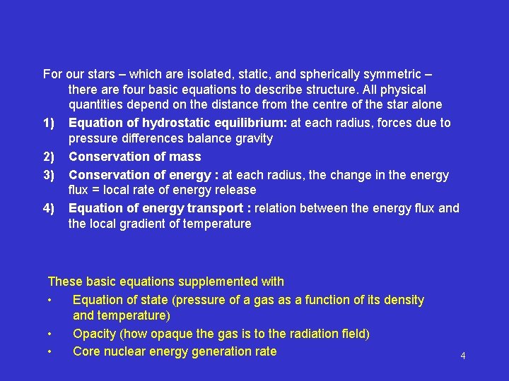 The structure and evolution of stars Lecture 2