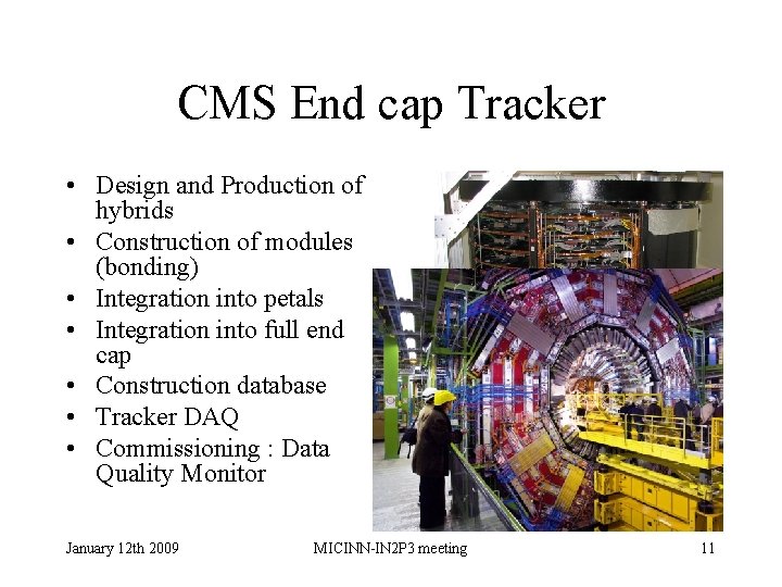 CMS End cap Tracker • Design and Production of hybrids • Construction of modules