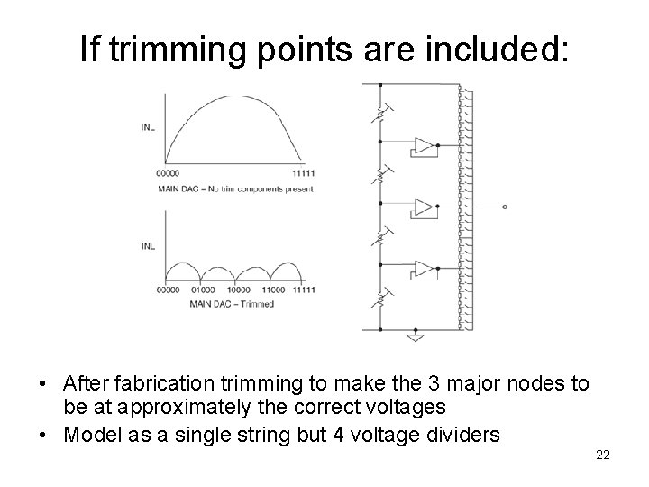 If trimming points are included: • After fabrication trimming to make the 3 major