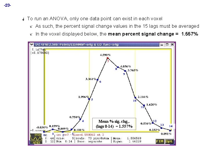 -23 G To run an ANOVA, only one data point can exist in each