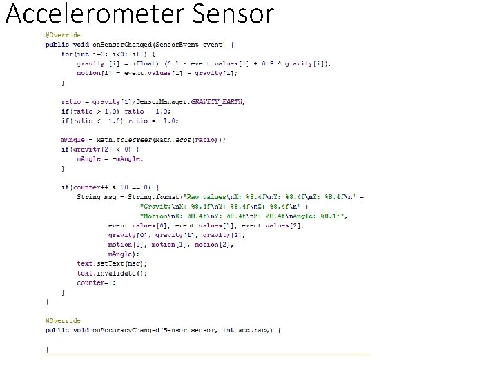 Accelerometer Sensor 