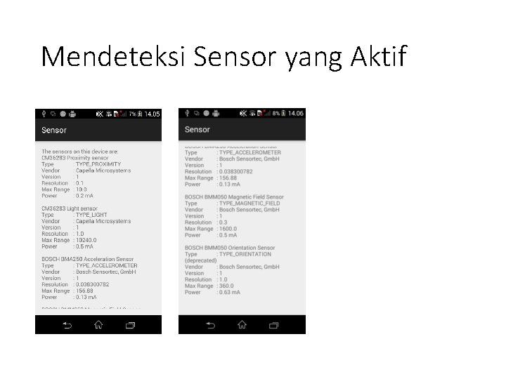 Mendeteksi Sensor yang Aktif 