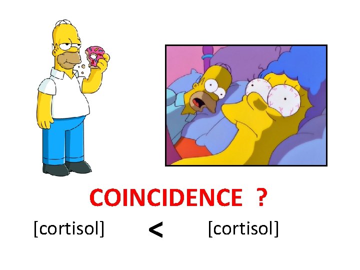 COINCIDENCE ? [cortisol] < [cortisol] 