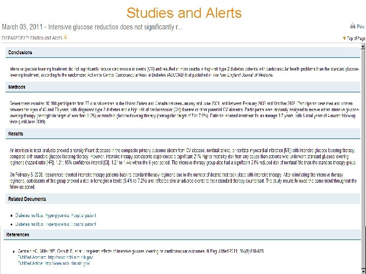 Studies and Alerts 30 