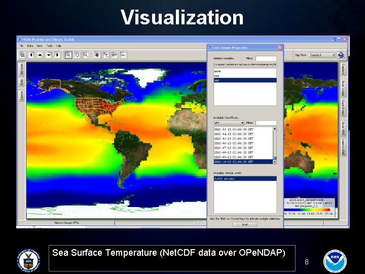 Visualization Sea Surface Temperature (Net. CDF data over OPe. NDAP) 8 