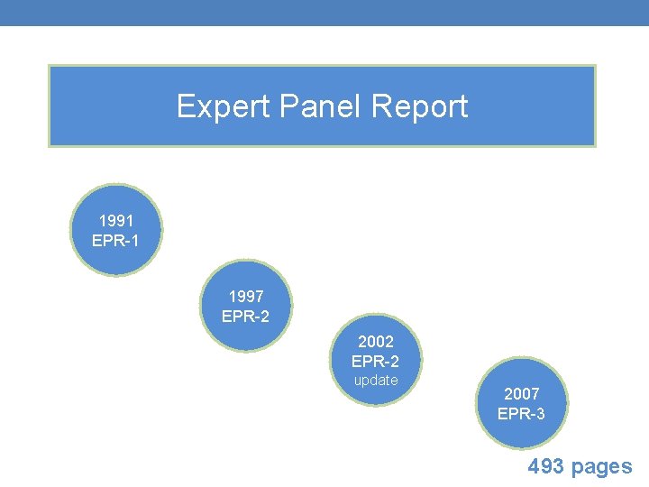 Expert Panel Report 1991 EPR-1 1997 EPR-2 2002 EPR-2 update 2007 EPR-3 493 pages