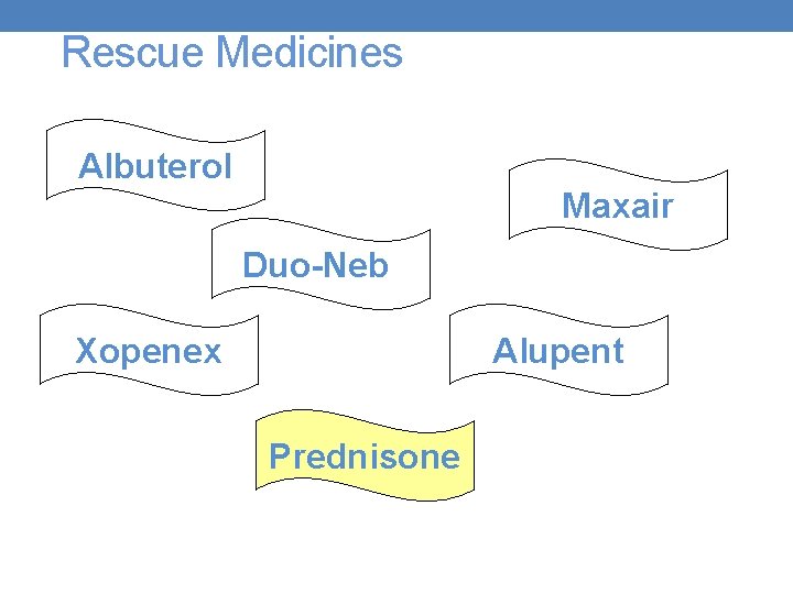 Rescue Medicines Albuterol Maxair Duo-Neb Xopenex Alupent Prednisone 