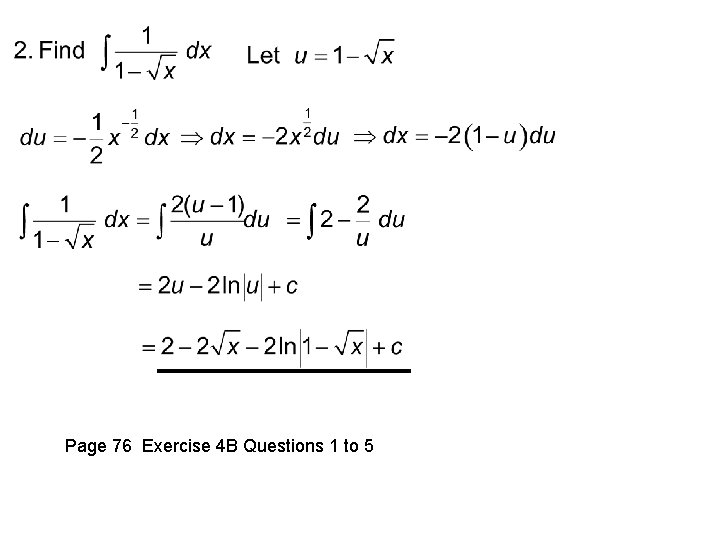 Page 76 Exercise 4 B Questions 1 to 5 