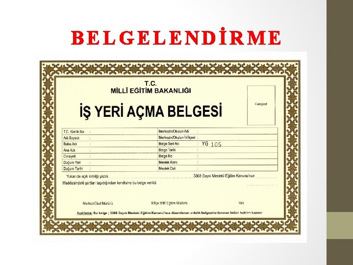 BELGELENDİRME 