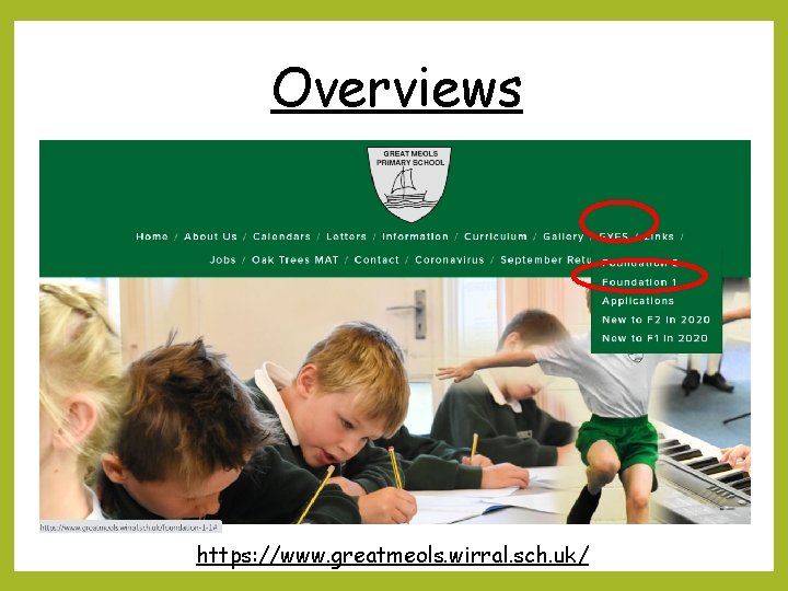 Overviews https: //www. greatmeols. wirral. sch. uk/ 