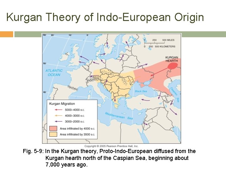 Kurgan Theory of Indo-European Origin Fig. 5 -9: In the Kurgan theory, Proto-Indo-European diffused