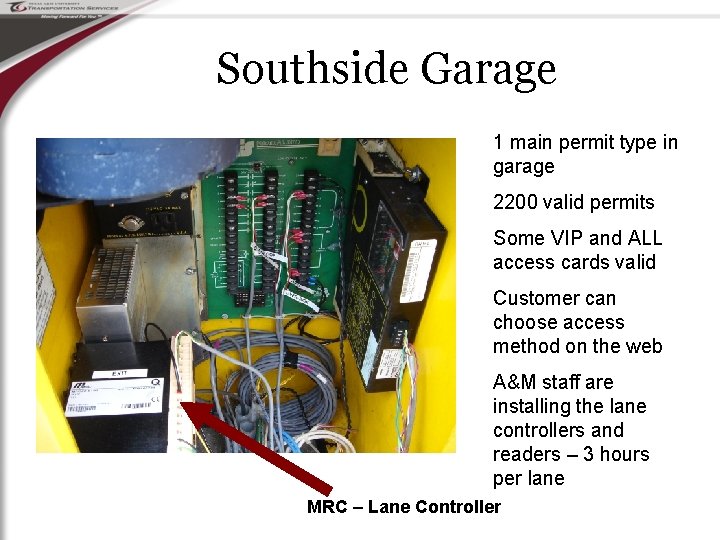 Southside Garage 1 main permit type in garage 2200 valid permits Some VIP and