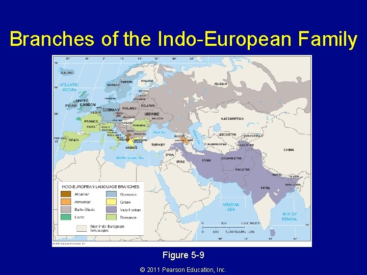 Branches of the Indo-European Family Figure 5 -9 © 2011 Pearson Education, Inc. 