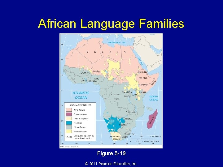 African Language Families Figure 5 -19 © 2011 Pearson Education, Inc. 