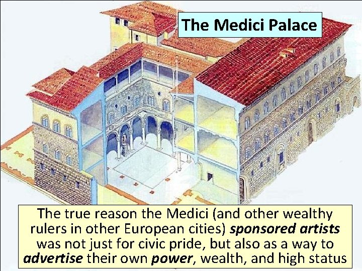 The Medici Palace The true reason the Medici (and other wealthy rulers in other