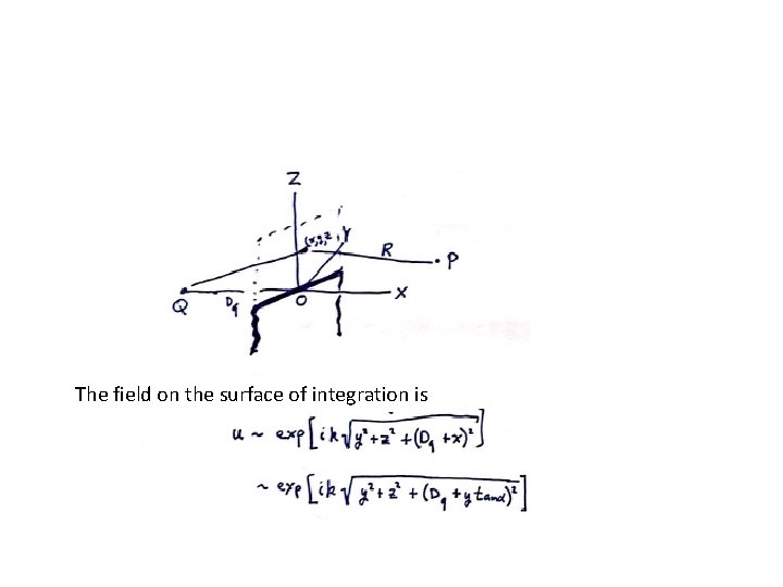 The field on the surface of integration is 