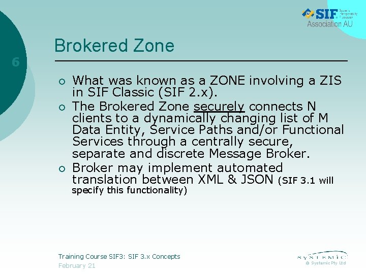 6 Brokered Zone ¡ ¡ ¡ What was known as a ZONE involving a