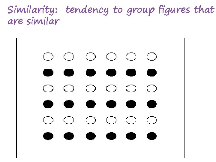 Similarity: tendency to group figures that are similar 