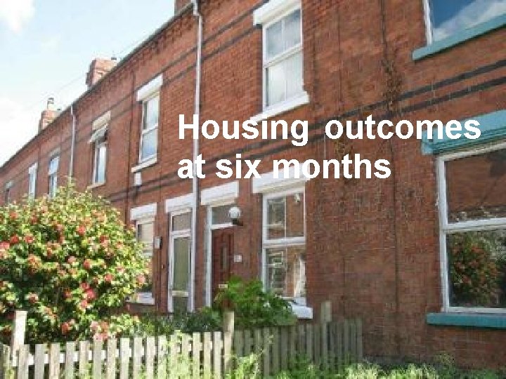 Housing outcomes at six months 