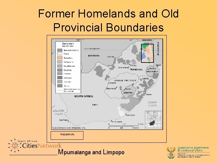 Former Homelands and Old Provincial Boundaries Gazankulu Mpumalanga and Limpopo 
