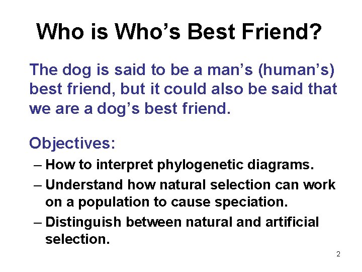 Who is Who’s Best Friend? The dog is said to be a man’s (human’s)