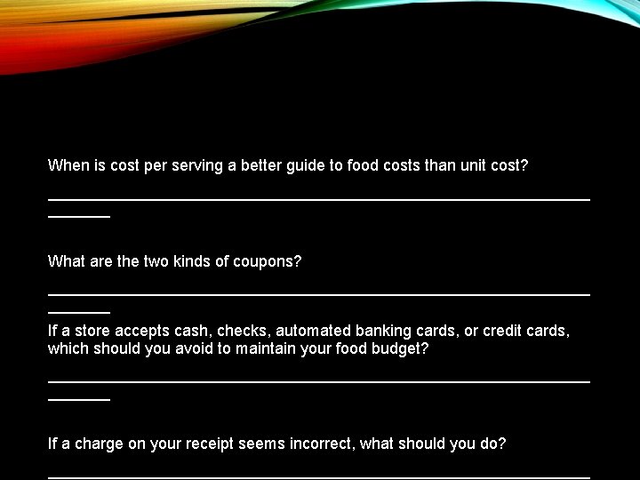When is cost per serving a better guide to food costs than unit cost?