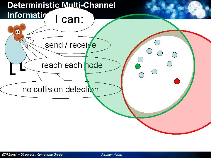 Deterministic Multi-Channel Information Exchange I can: send / receive reach node no collision detection Deterministic Multi-Channel Information Exchange I can: send / receive reach node no collision detection