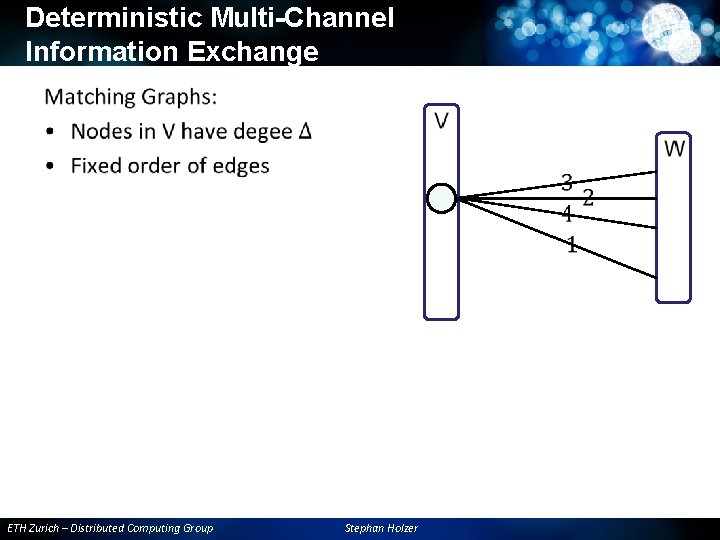 Deterministic Multi-Channel Information Exchange • ETH Zurich – Distributed Computing Group Stephan Holzer Deterministic Multi-Channel Information Exchange • ETH Zurich – Distributed Computing Group Stephan Holzer