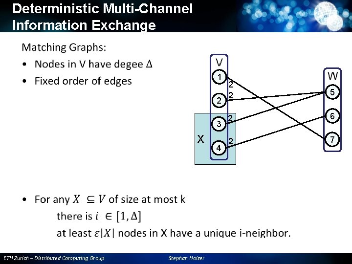 Deterministic Multi-Channel Information Exchange • 1 2 3 X ETH Zurich – Distributed Computing Deterministic Multi-Channel Information Exchange • 1 2 3 X ETH Zurich – Distributed Computing